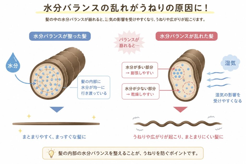 髪　うねり　原因