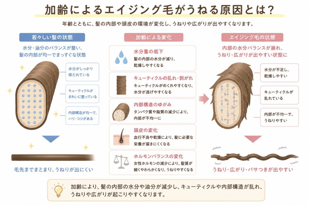 髪　うねり　原因